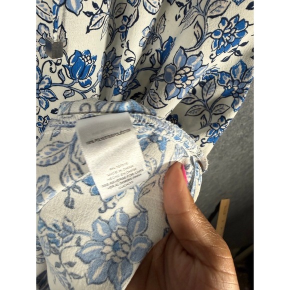 Rachel Zoe Women Large Floral Boho Tiered Ruffle Mini Dress Tassels Cottagecore - Picture 4 of 8